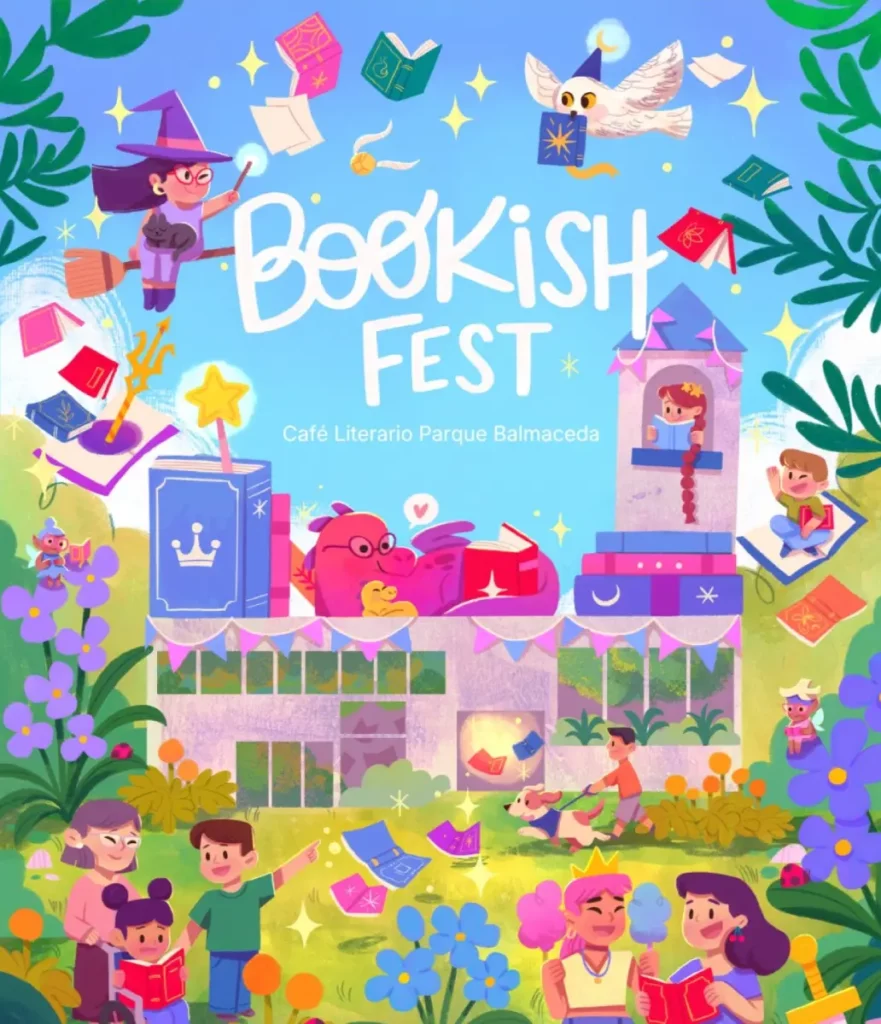 Feria del libro en Providencia Bookish Fest en Café Literario Parque Balmaceda